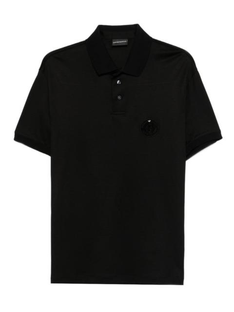 logo-patch polo shirt