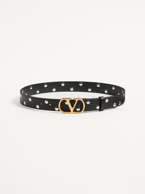 VLOGO SIGNATURE BELT IN SHINY CALFSKIN 30 MM