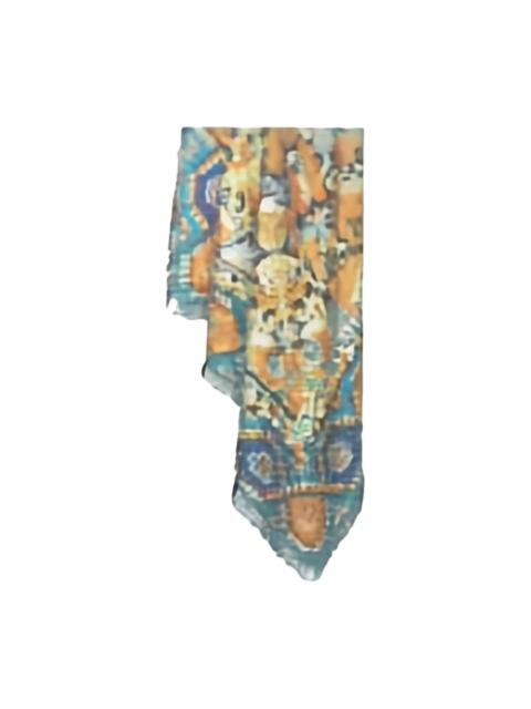 jacquard-pattern scarf