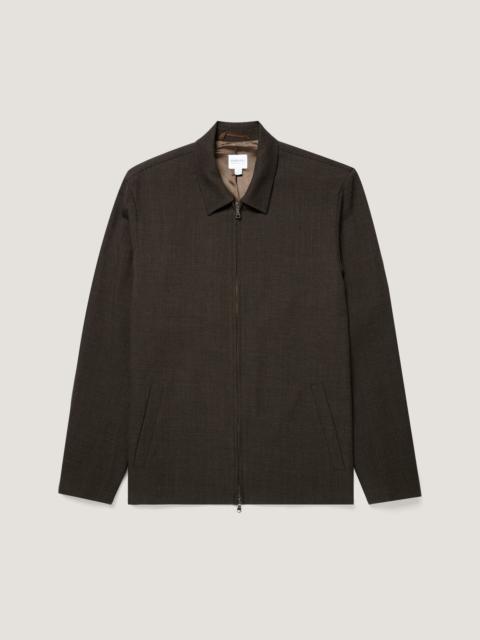 Light Textured Wool Harrington Jacket