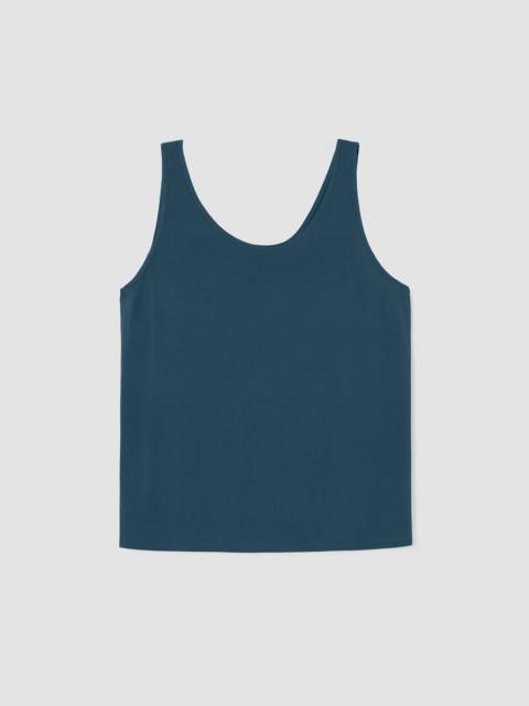 Stretch Silk Jersey Scoop Neck Tank