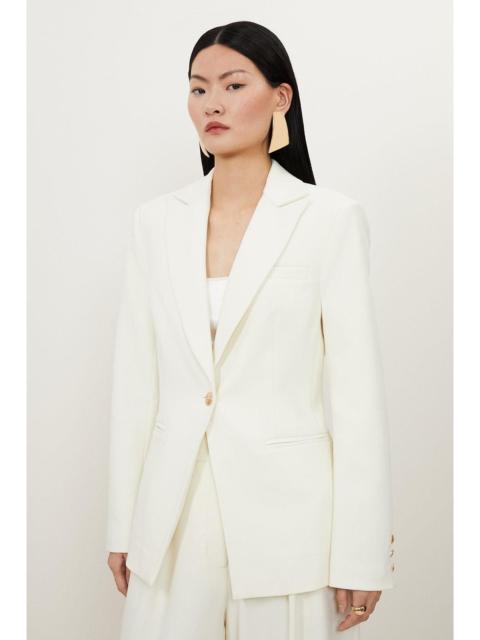 Compact Stretch Essential Single Breasted Tailored Blazer