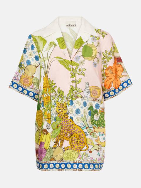 Hazel printed linen shirt