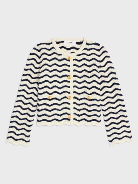 cardigan jacket IN crochet cotton