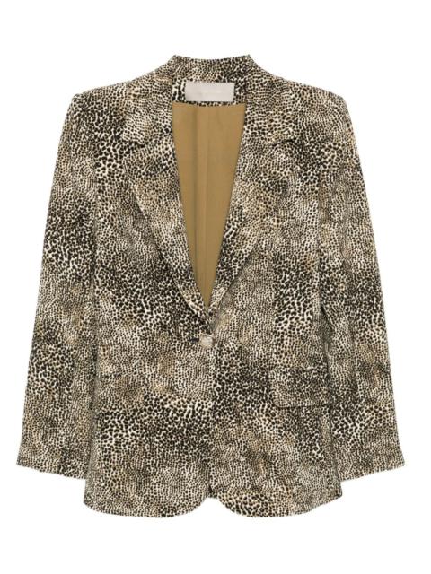 animalier-print blazer