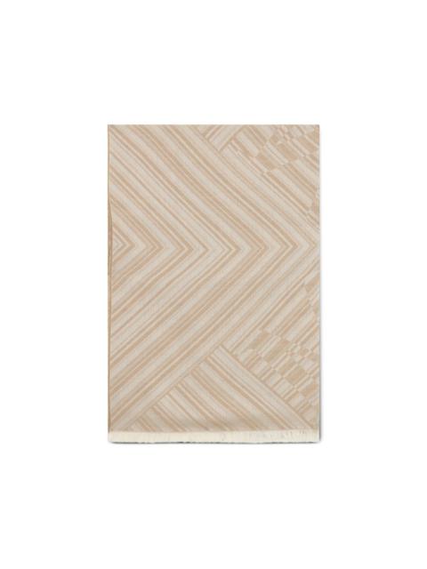 fringed-hem striped scarf