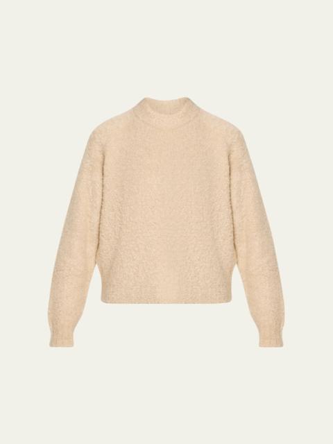 Mock-Neck Wool-Blend Sweater