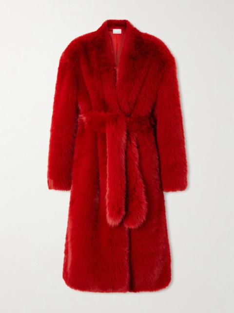 Destini Belted Padded Plush Coat