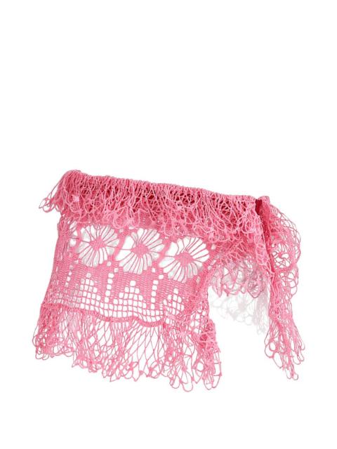 crochet fringed skirt