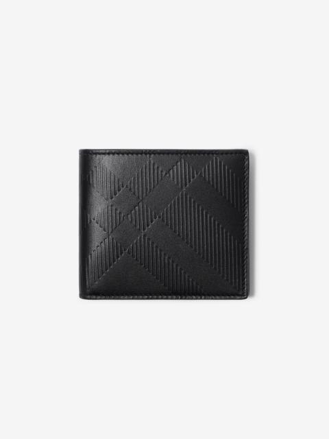 Embossed Check Bifold Wallet