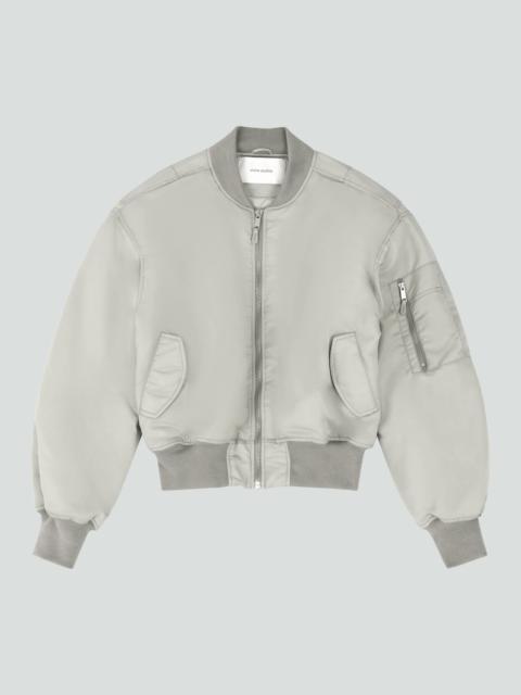 CROPPED BROAD BOMBER GREY