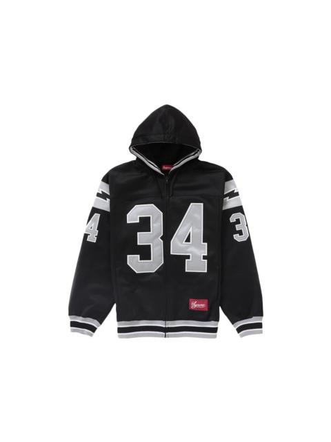 Supreme Football Zip Up Hooded Sweatshirt Black