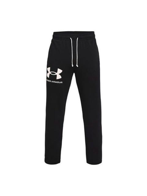 Under Armour Rival Terry Logo Fleece Sweatpants 'Black' 1361644-001