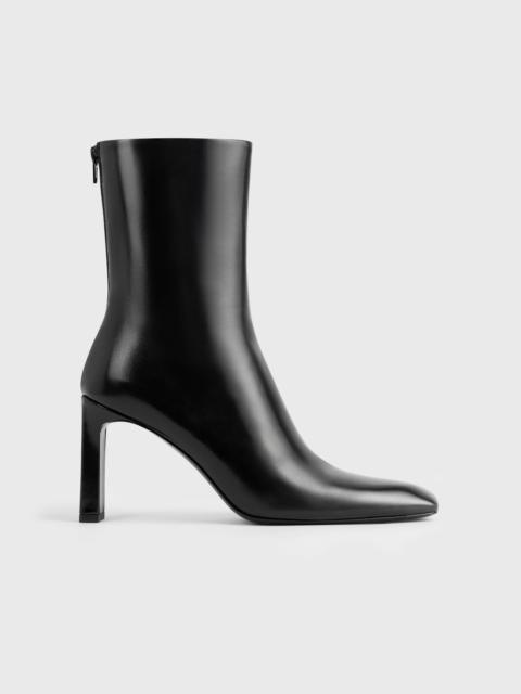 Bar glossy leather boots black