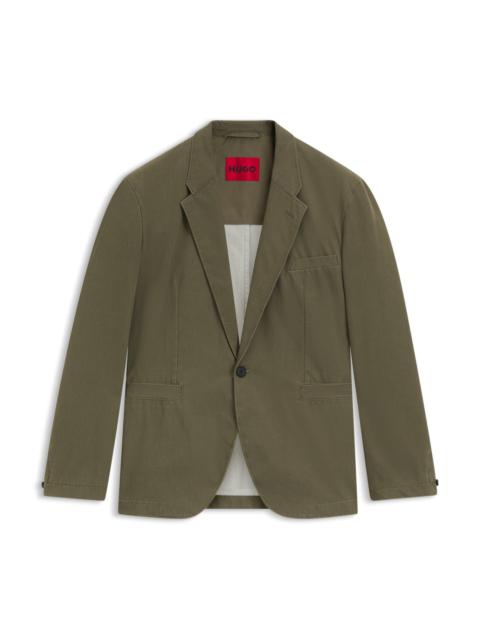 MODERN-FIT JACKET IN COTTON-BLEND TWILL