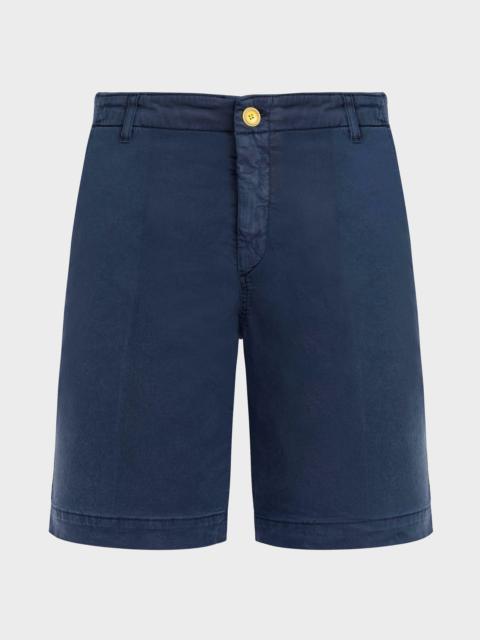 Men Tencel Satin Bermuda Shorts Solid