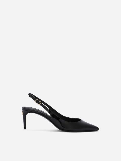 Patent leather Cardinale slingbacks