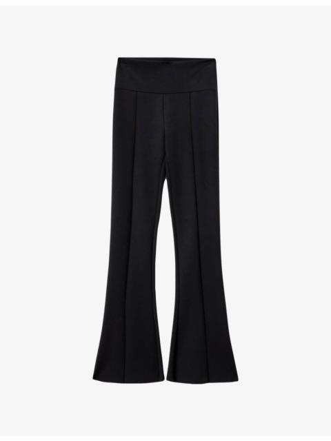 Rebecca Flared High-Rise Stretch-Woven Trousers