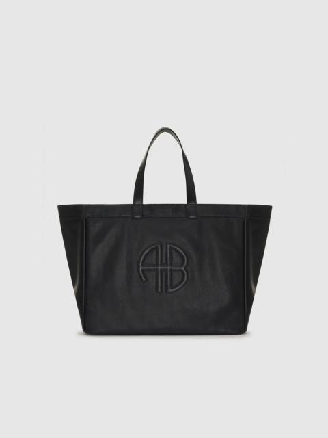 Large Rio Tote - Black Recycled Leather
