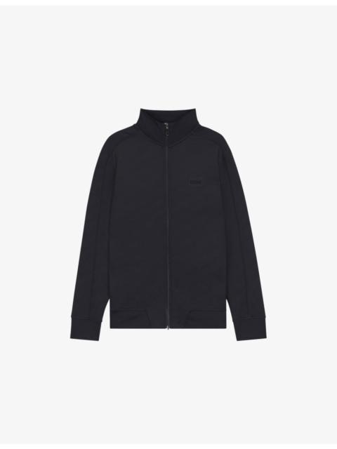 Quilted Jacquard Regular-Fit Woven Sweatshirt