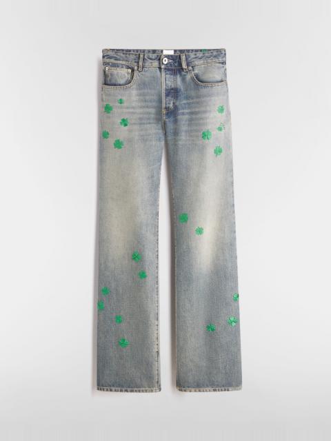 Flared Embroidered Jeans