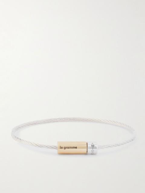 7G Sterling Silver and 18-Karat Gold Bracelet Silver