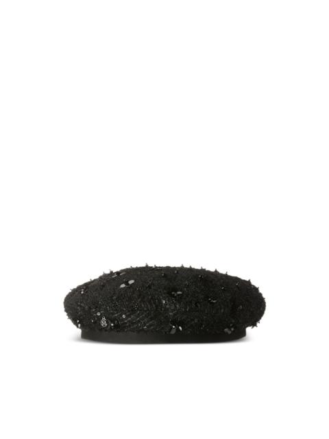 beaded textured beret
