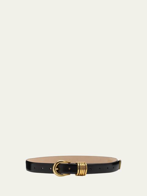 Hollyhock Triple Wrap Calf Leather Medium Belt