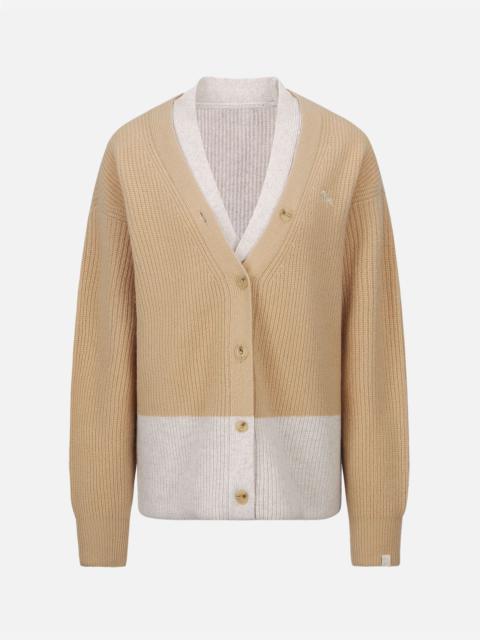 Logo Embroidered 2-in-1 Knitted Cardigan