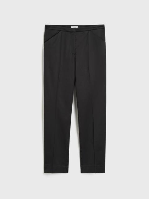 Cropped straight trousers black