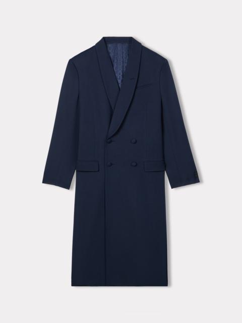 Shawl lapel tailored coat in virgin wool