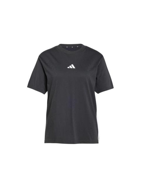 adidas Women's Essentials 3-Stripes Cotton T-Shirt Black/White