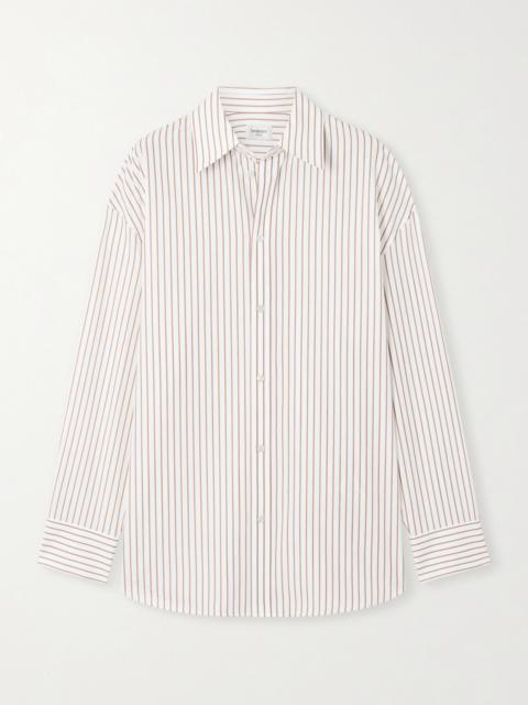 Oversized Striped Cotton-poplin Shirt