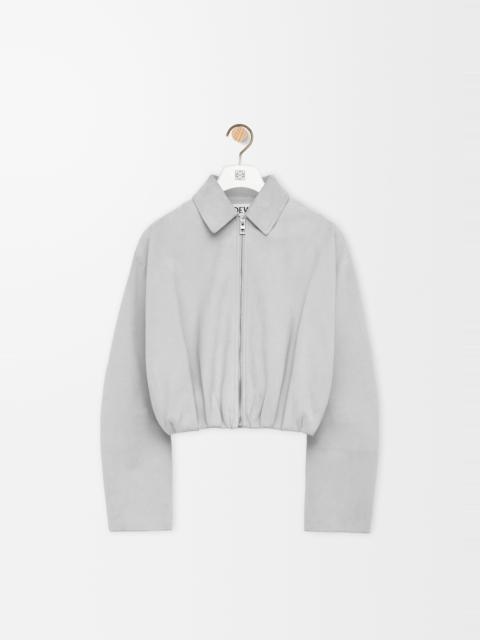 Draped jacket in suede goatskin