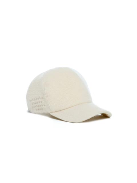 Zed Baseball Hat in Ivory Double-Face Recycled Cashmere Felt