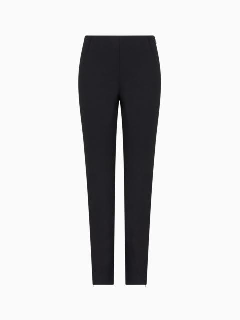 Four season cigarette pants in wool crepe