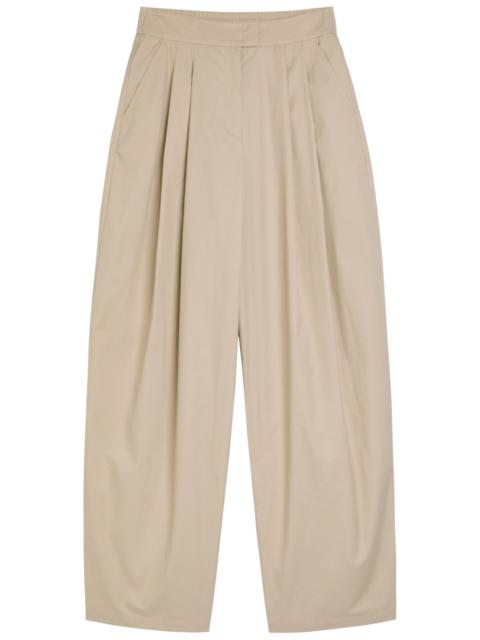 Emporio Armani Pleated Cotton-poplin Trousers