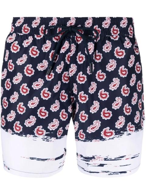 paisley-print swim shorts