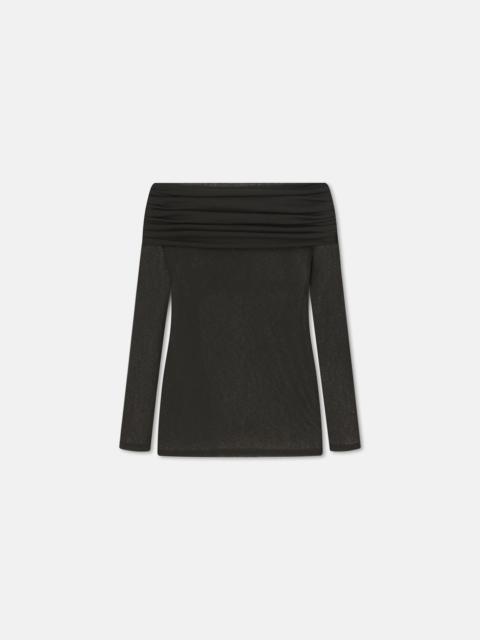 Off-The-Shoulder Mesh-Jersey Top