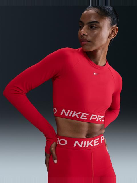 Nike Pro Women's Dri-FIT Cropped Long-Sleeve Top