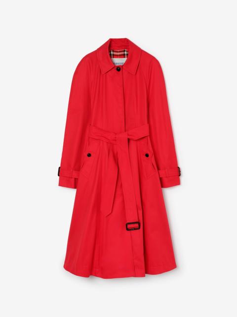 Long Gabardine Ellingham Fit-and-flare Car Coat