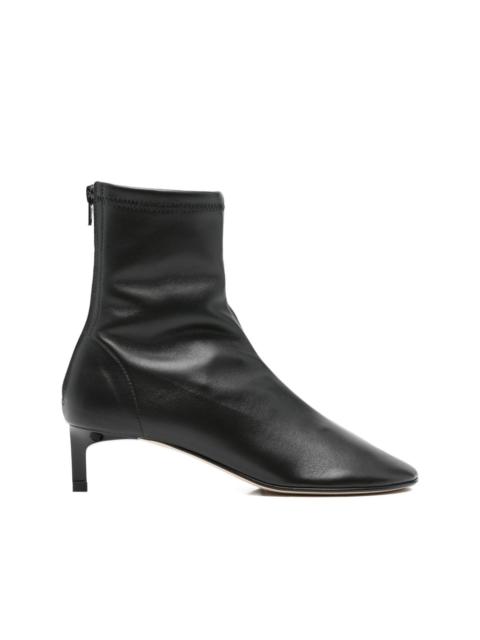 kitten-heel zip boots