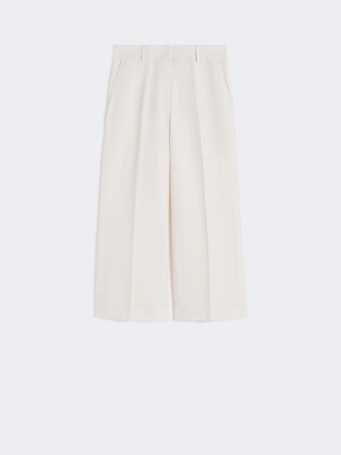 Cotton and linen canvas trousers - ECRU