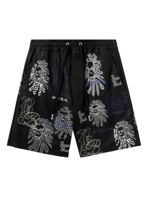 BAPE Black Bape Graphic Stitch Shorts 'Black'