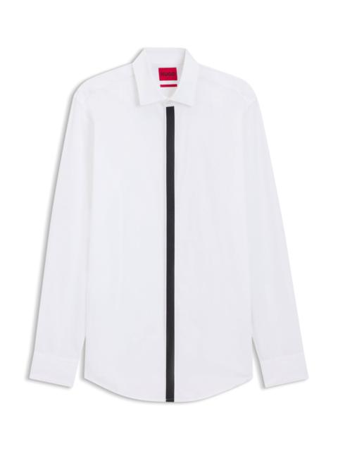 EASY-IRON SLIM-FIT SHIRT IN COTTON POPLIN