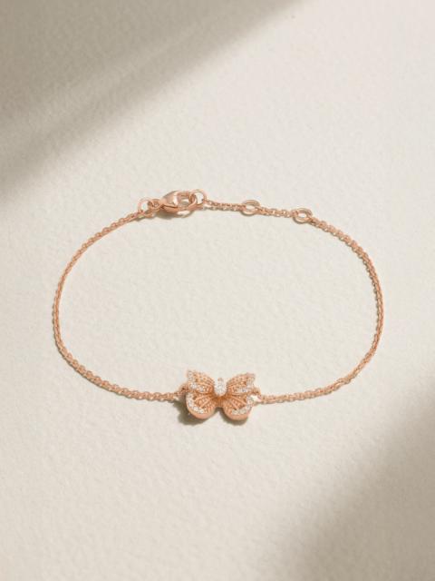 Portraits Of Nature Butterfly 18-karat Rose Gold Diamond Bracelet