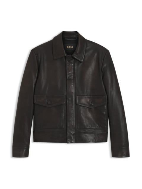 NAPPA-LEATHER JACKET IN AN AVIATOR STYLE