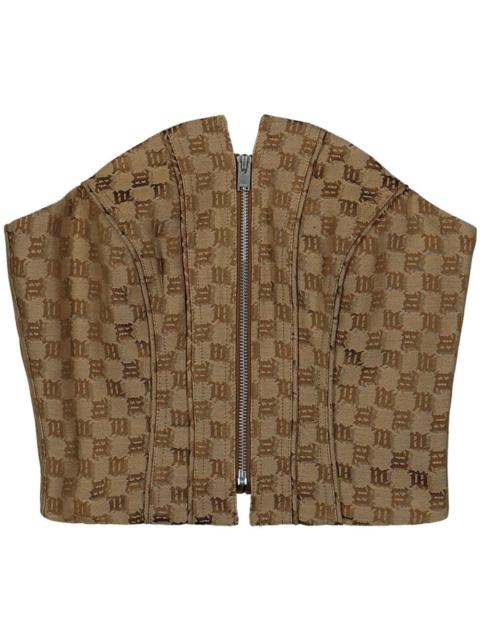 Jacquard Monogram Corset top