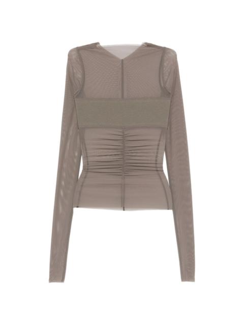 Temple long-sleeve top