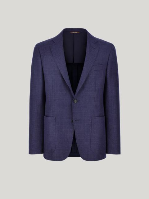 KEI BLUE MODERN FIT JACKET IN PURE WOOL